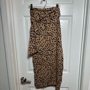 Forever 21 Asymmetrical Leopard Print Skirt